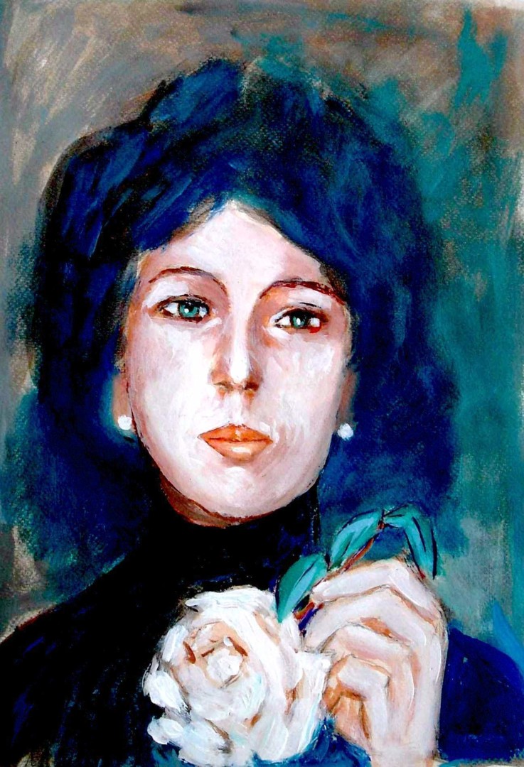 Maly La Rose Blanche, Painting by Maly Artmajeur