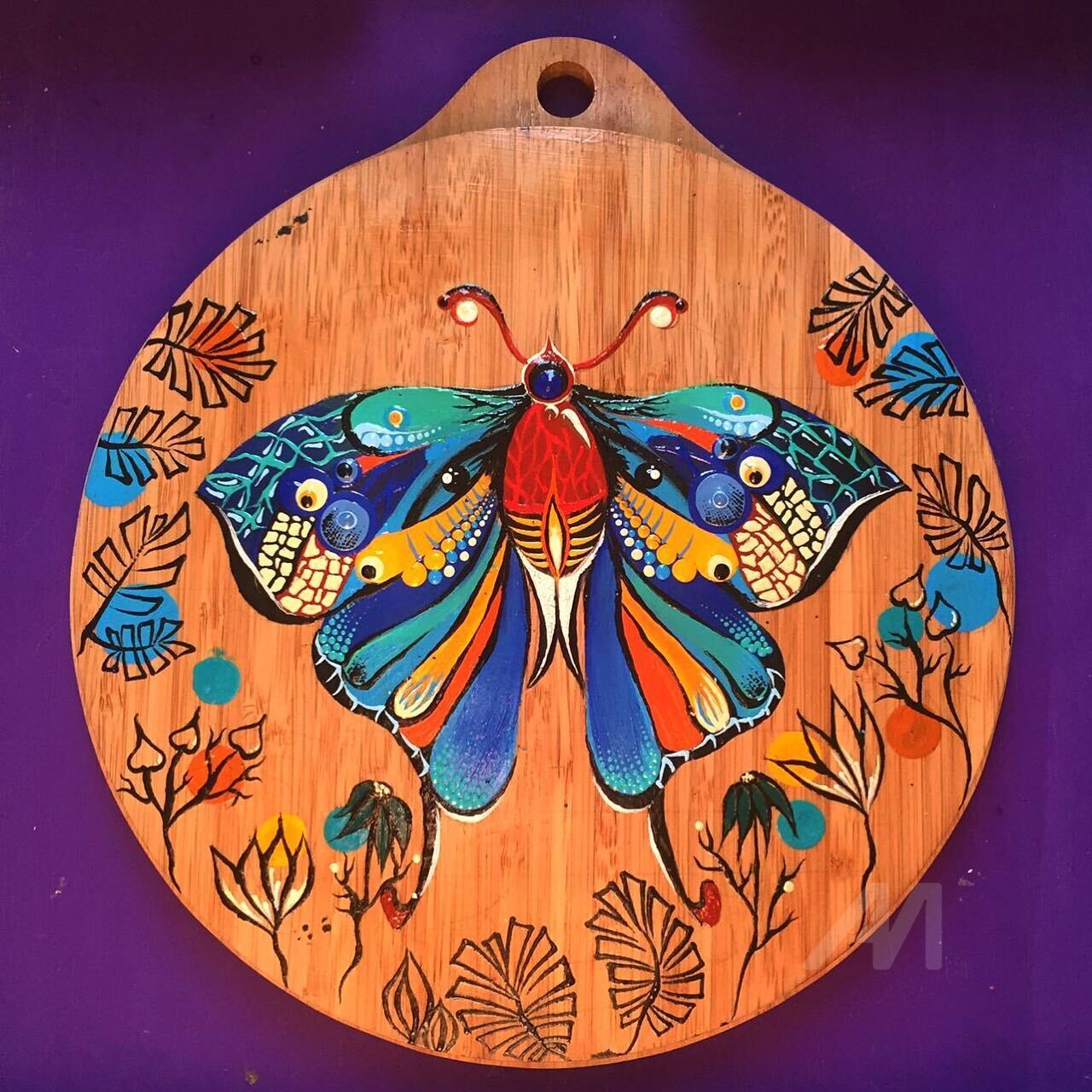 Decorative Painting Butterfly, Painting by Nicole Porto Artmajeur