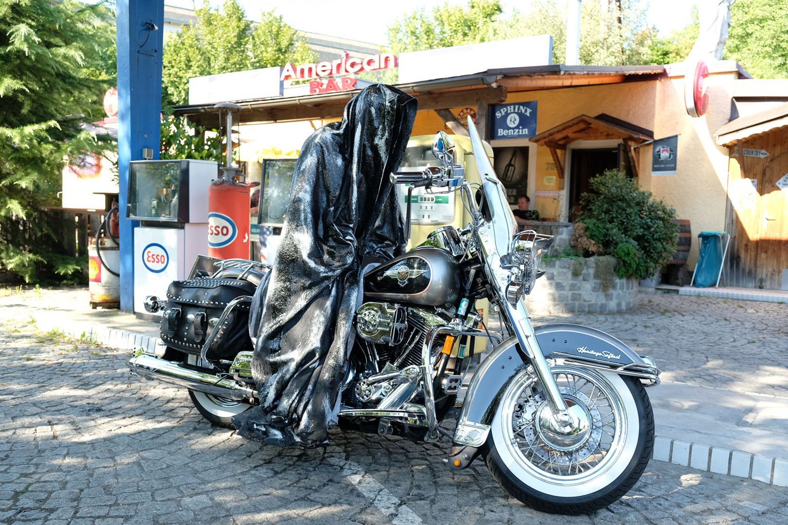 Harley-Ghost-Guardian-Angel-Rider-Bike-G, Sculpture by Manfred