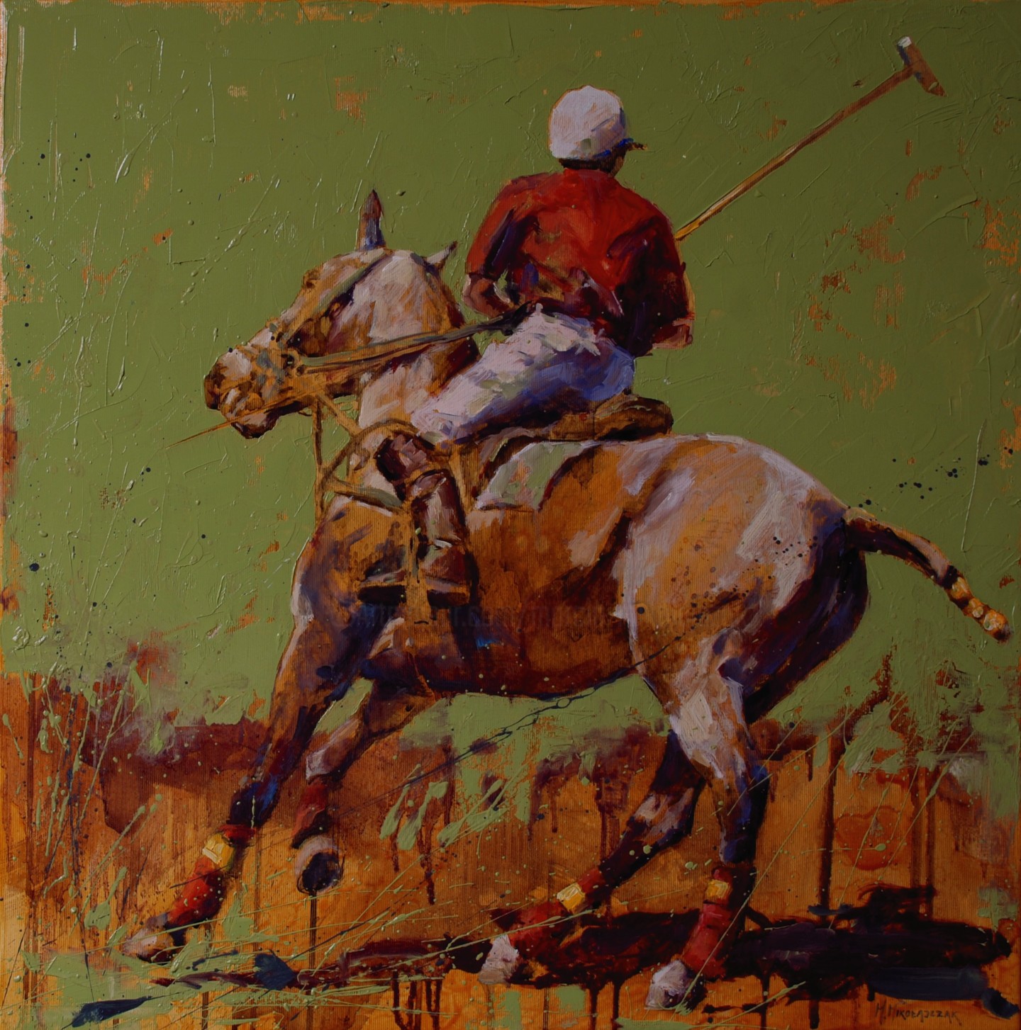 Polo, Painting by Marcin Mikołajczak Artmajeur