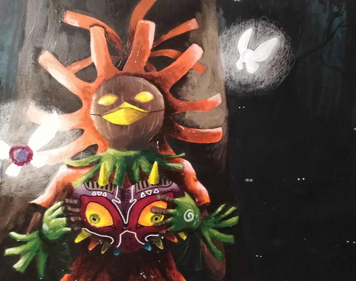 Fanart Skull Kid Legend Of Zelda Painting by Indi'Go Artmajeur
