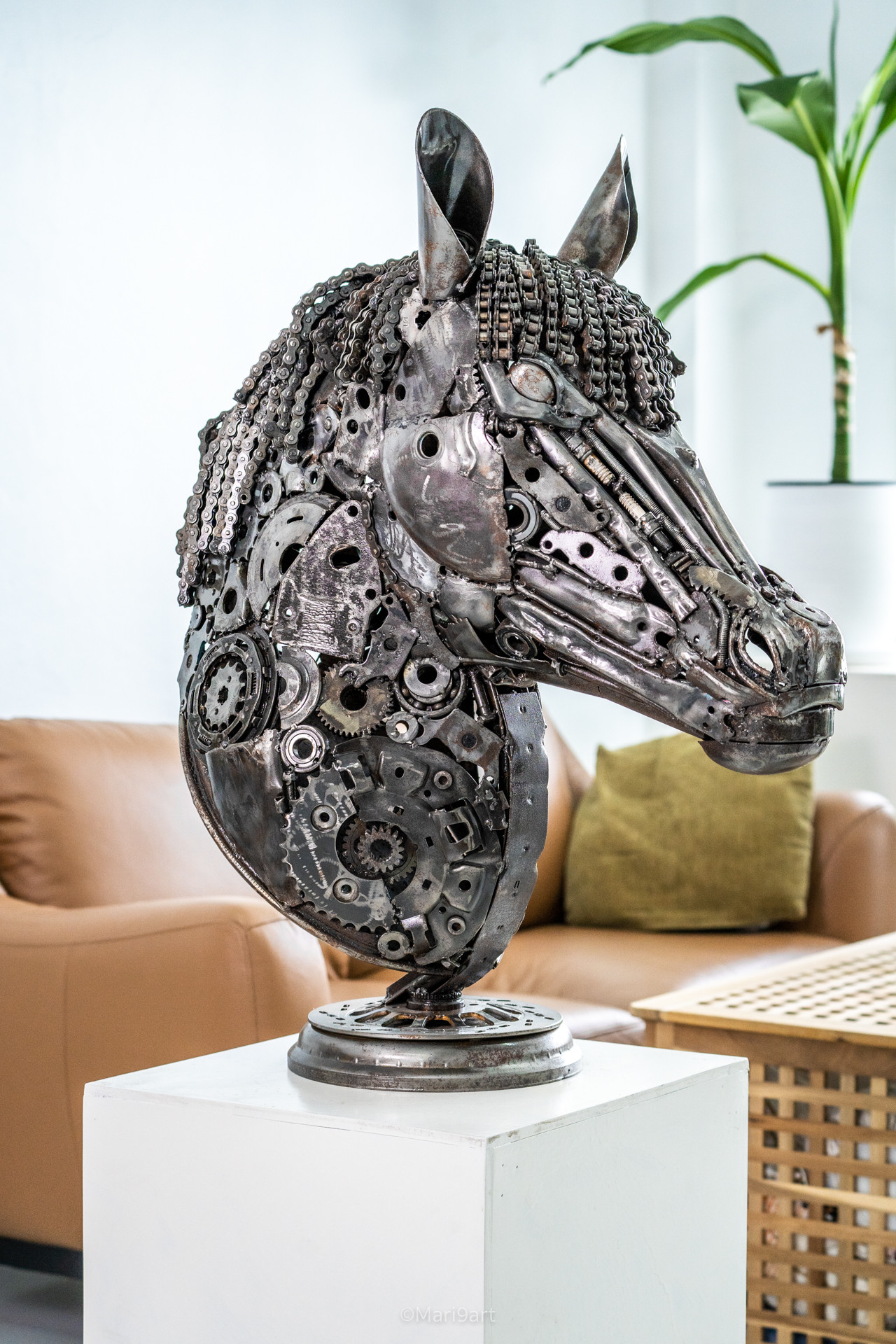 Horse Head Scrap Metal Scupture, Sculpture by Mari9art Metal Art Sculpture  | Artmajeur