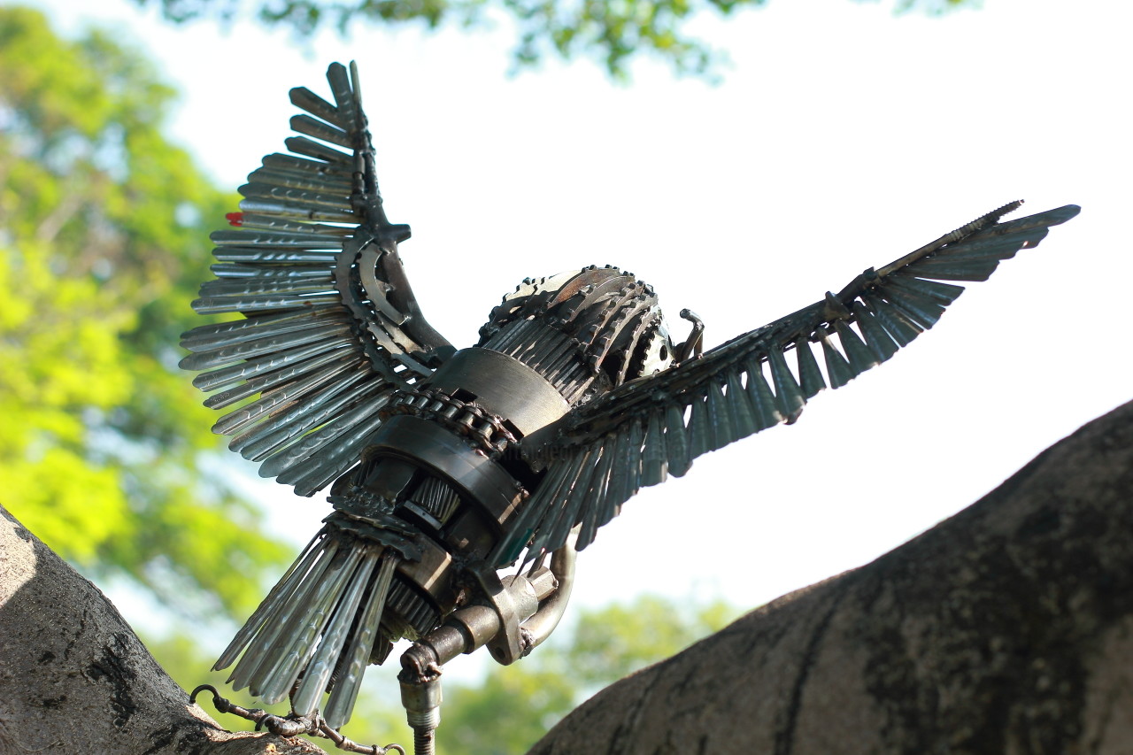 Metal Sculpture Mari9art Owl Flying Artwork Artmajeur Artworks.
