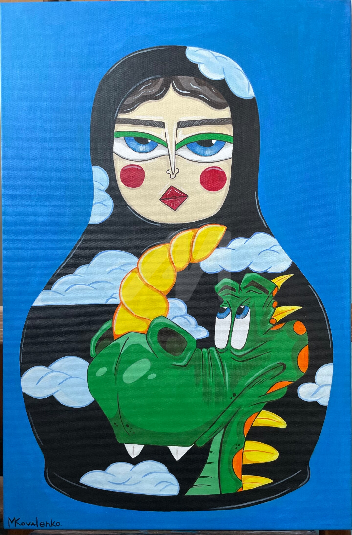 «Матрешка», Картина - Мария Коваленко | Artmajeur