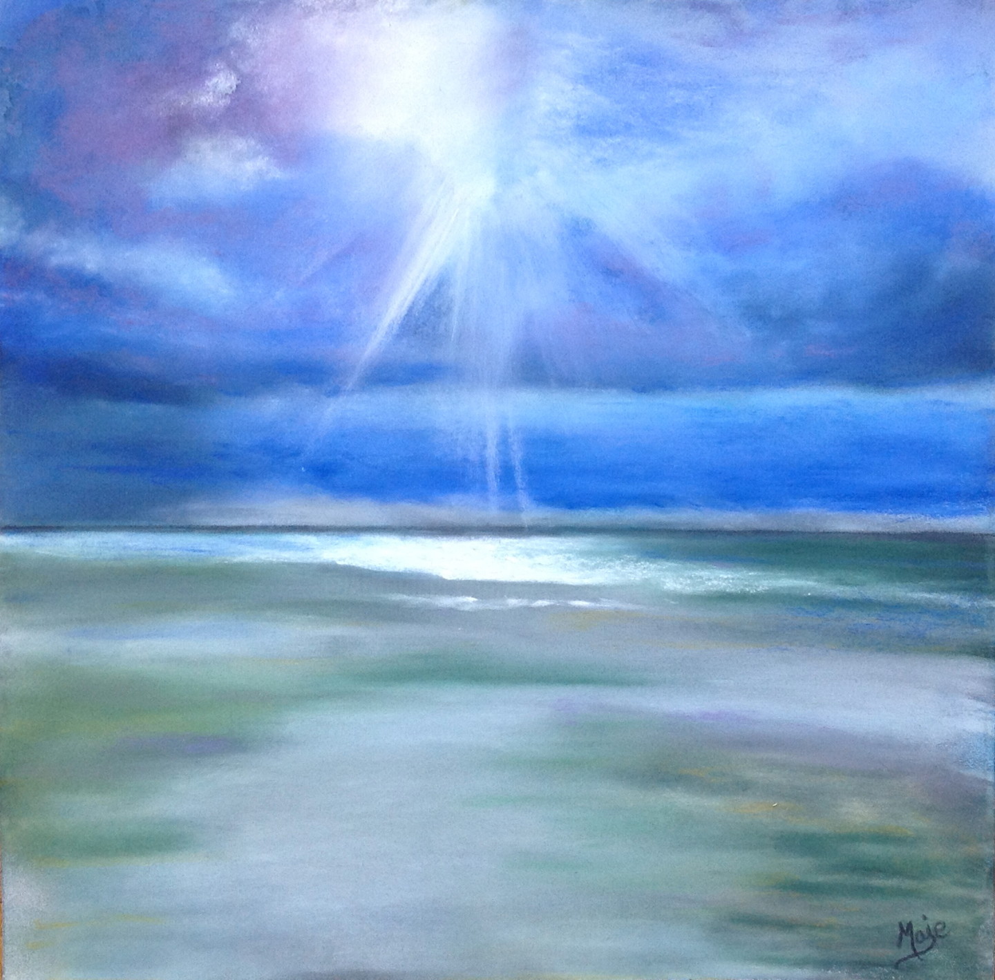 Soleil Couchant Sur Arcachon, Drawing by Maje Artmajeur