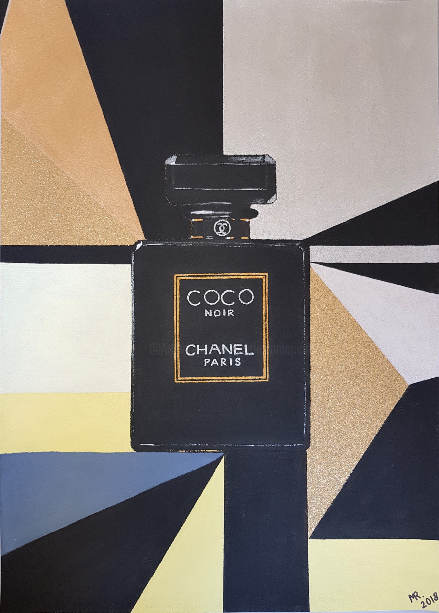 Coco Chanel Noir.das Design., Painting by Marie Ruda