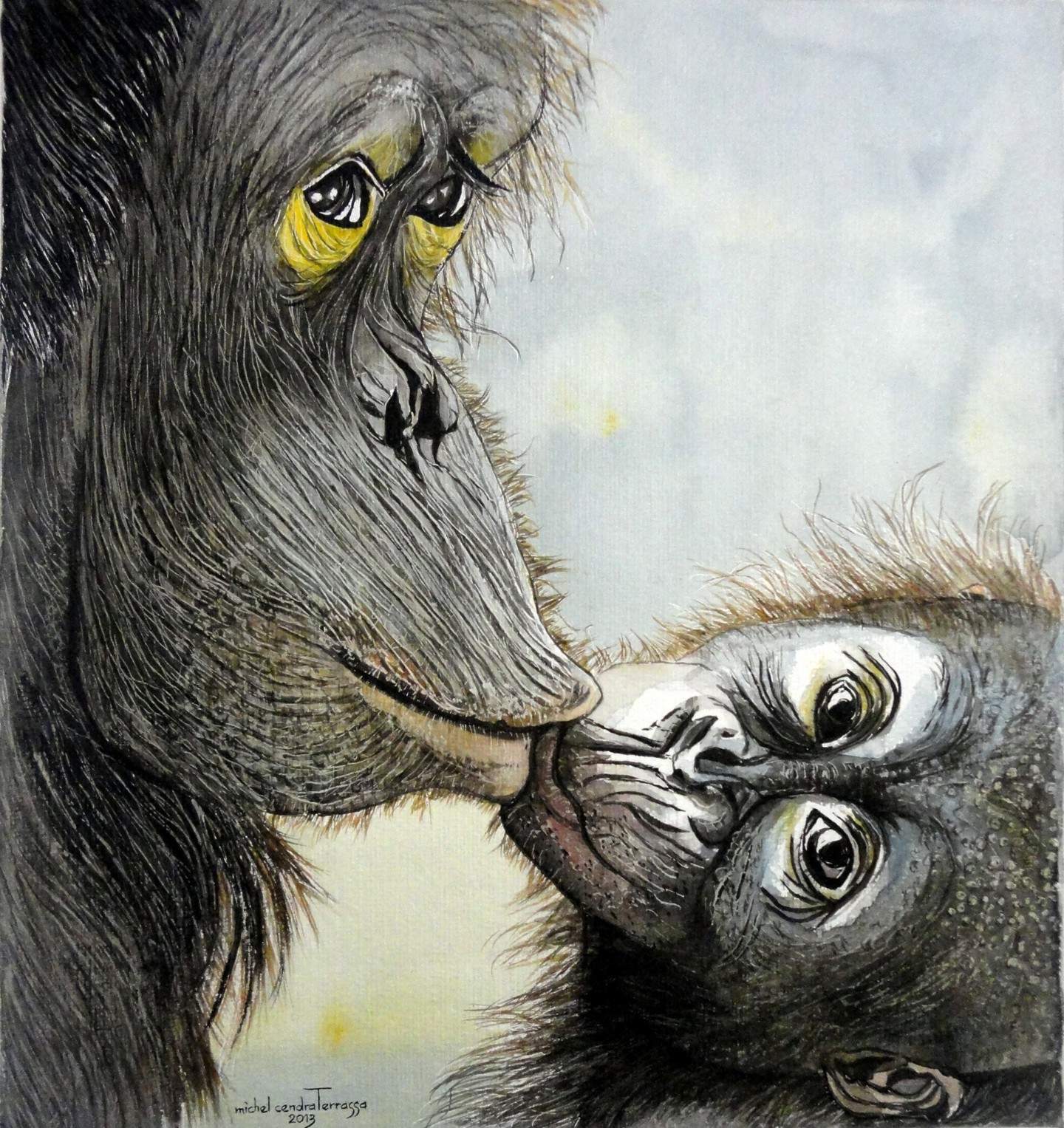 Bisou Mon Bebe Painting By Michel Cendra Terrassa Artmajeur Bisou Mon Bebe Painting By Michel Cendra Terrassa Artmajeur