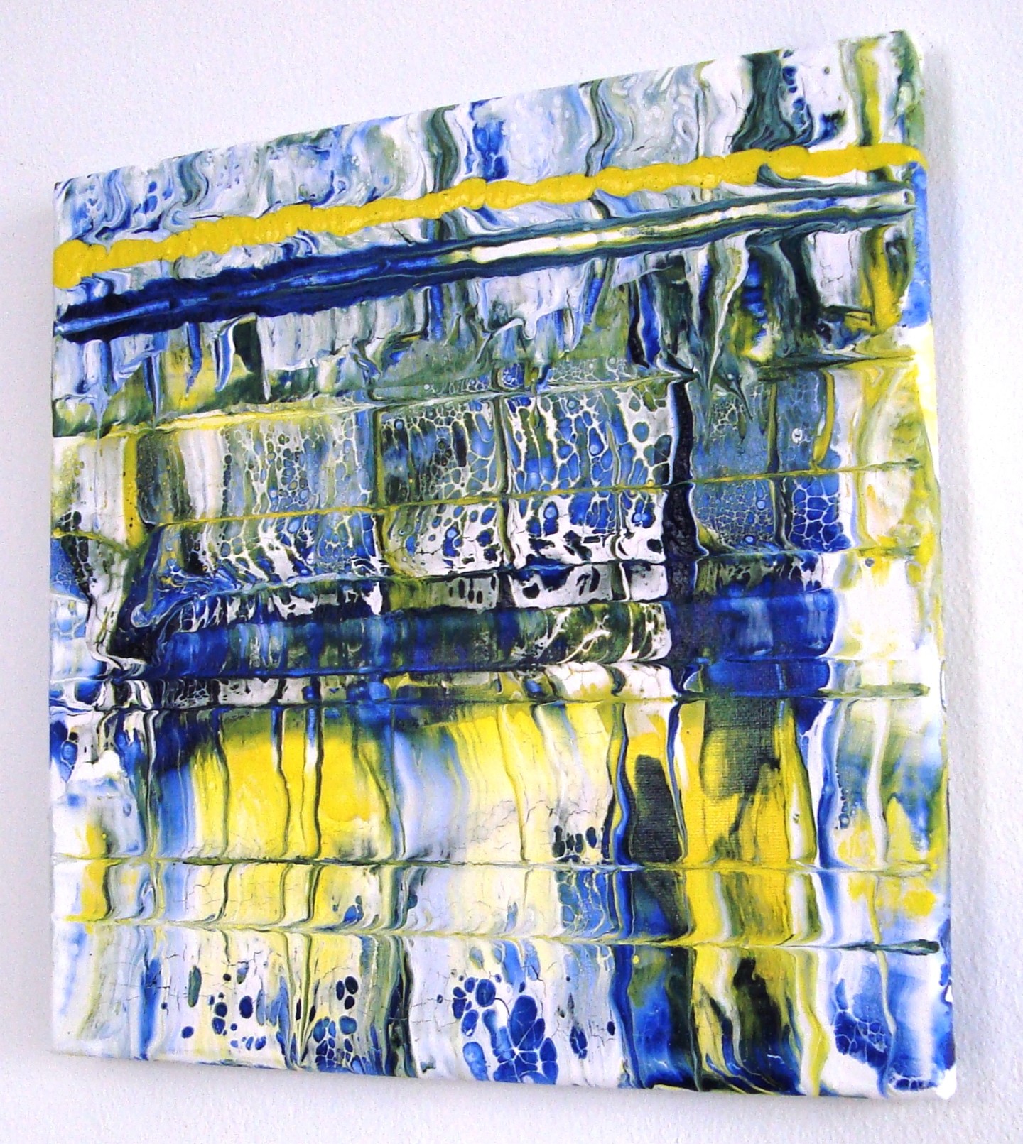 No 6 Blue Yellow Abstract Jpg Painting By Monika Mika Artmajeur