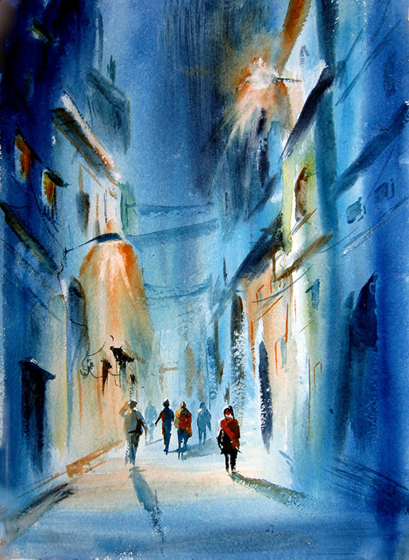 Night in Lahore Painting by M Kazmi Artmajeur