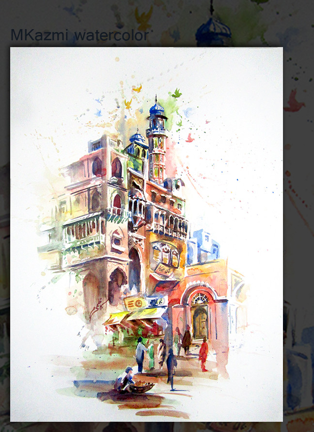 Old Lahore, Painting by Mkazmi Artmajeur