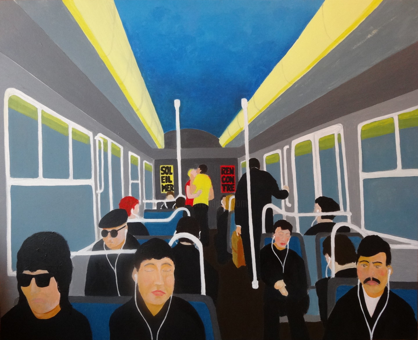 Люди в метро картина
