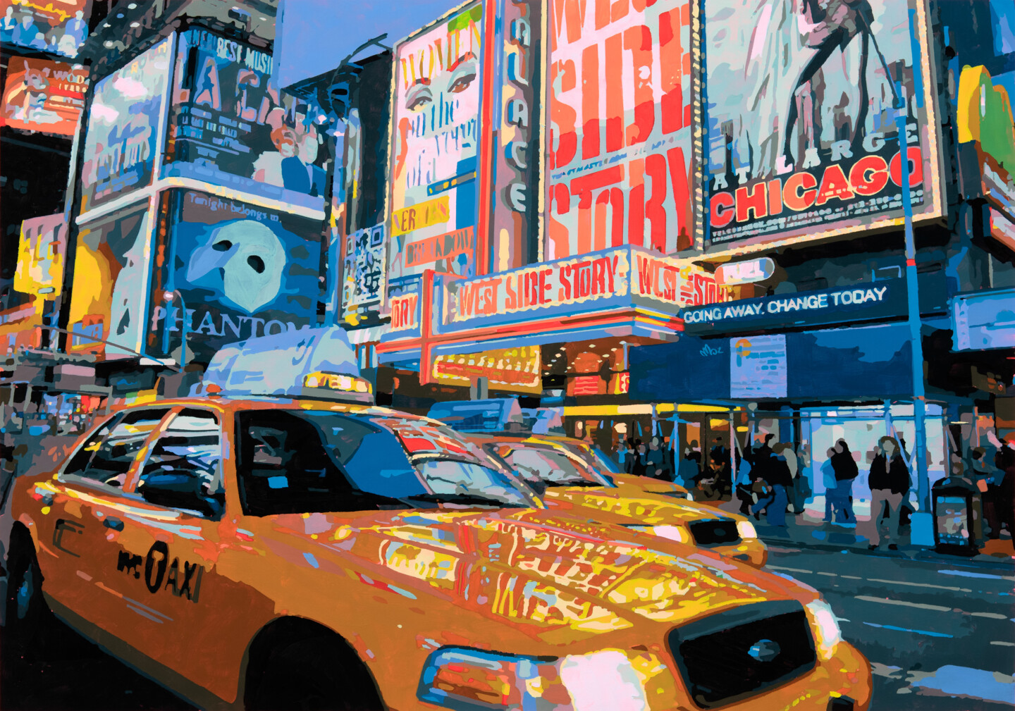 Broadway Shines, Painting by Marco Barberio | Artmajeur
