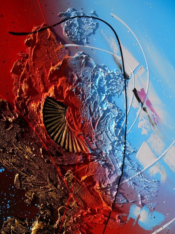 SCHIZOPHRENIA tableau abstrait peinture en relief Peinture SCHIZOPHRENIA tableau abstrait peinture en relief Peinture