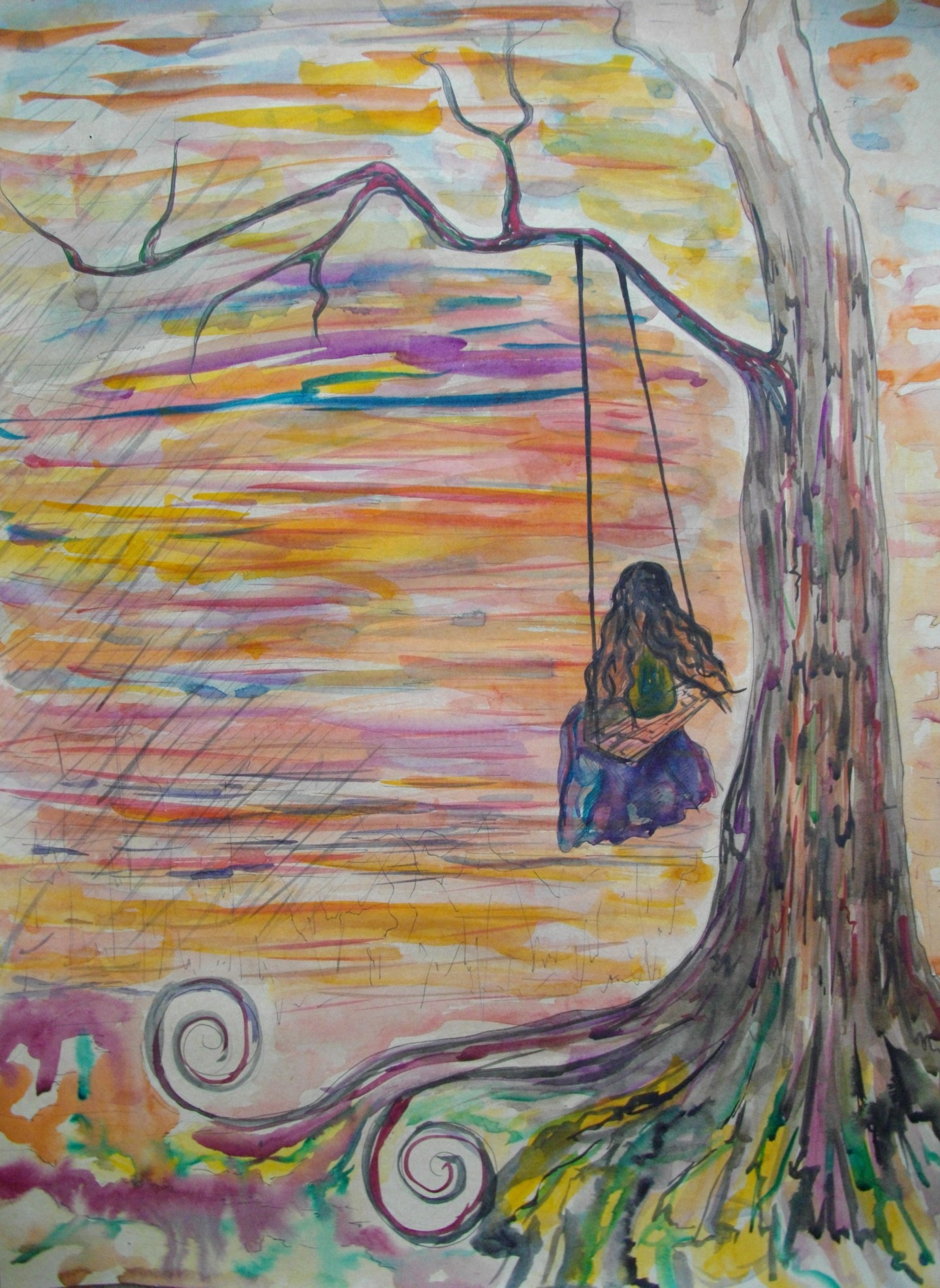 Loneliness.jpg, Painting by Nazeli Arshakyan Artmajeur