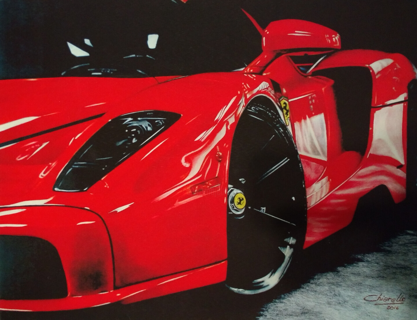 Ferrari Enzo, Drawing by Nicky Chiarello | Artmajeur