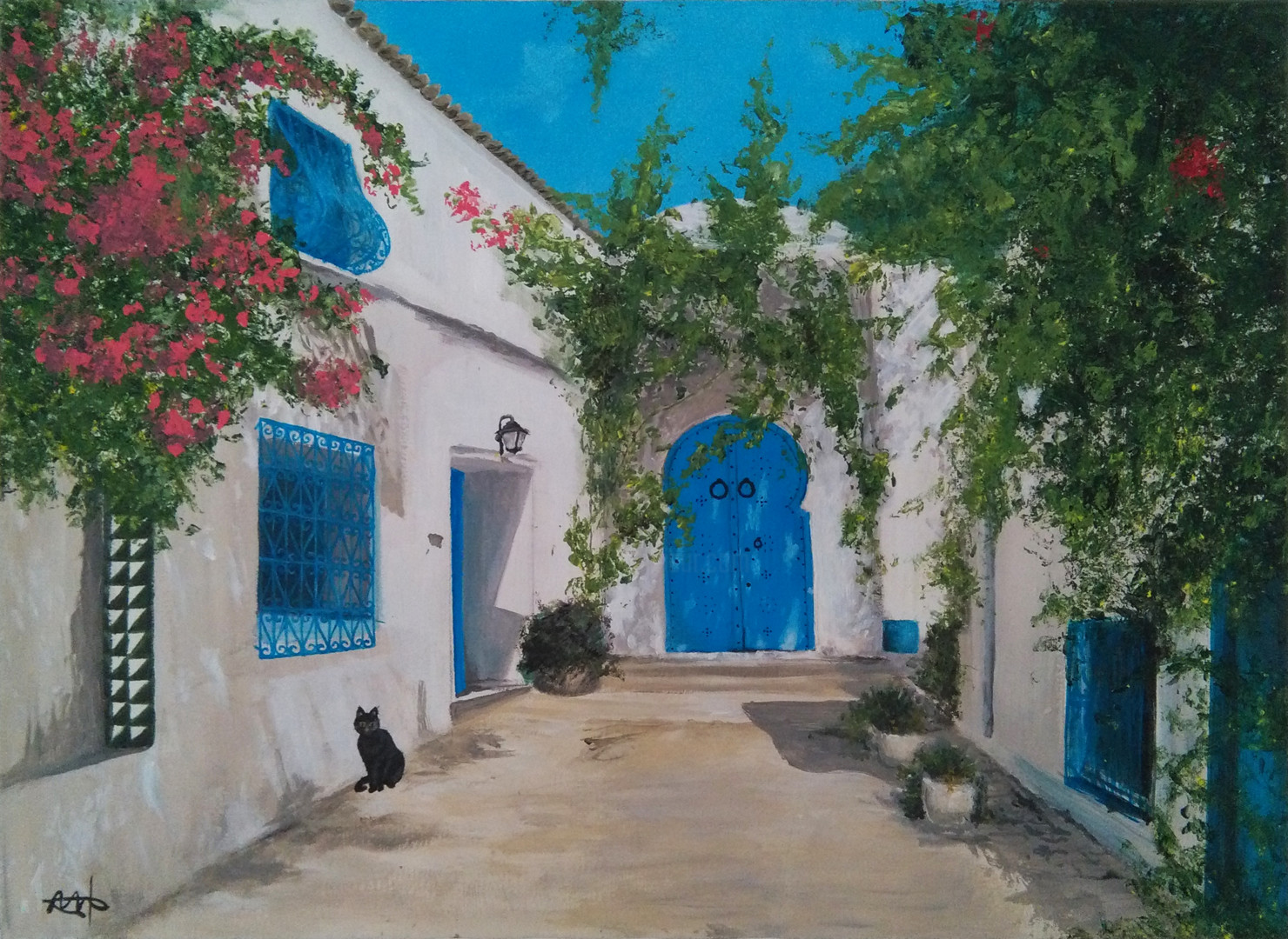 Sidi Bou Said (Tunisia), Pintura El Houda Artmajeur