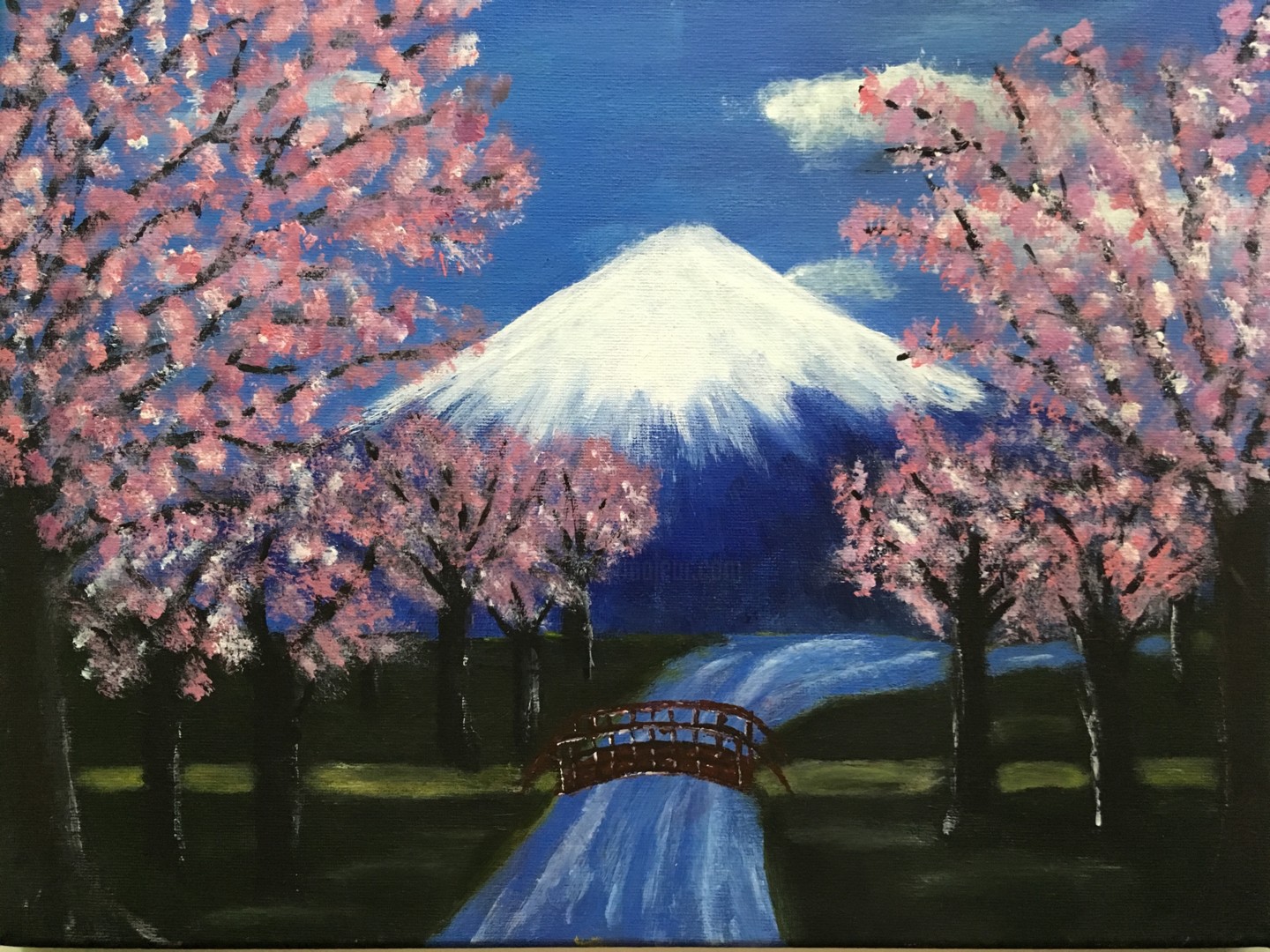 Acrylic Japanese Cherry Blossom Tree Painting Cherry Blossom Trees - Vrogue
