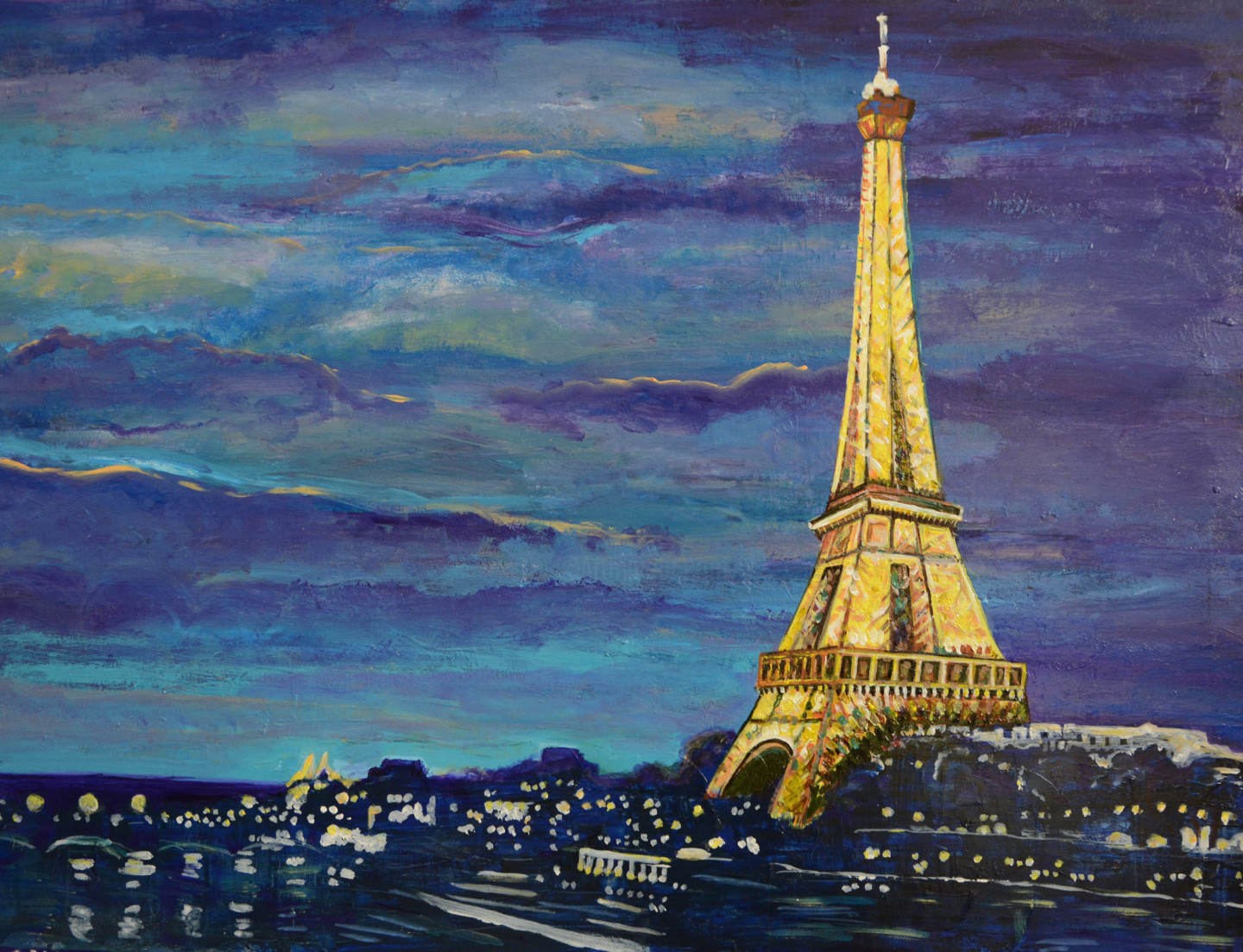 The Eiffel Tower Painting by Oxana Grachev | Artmajeur