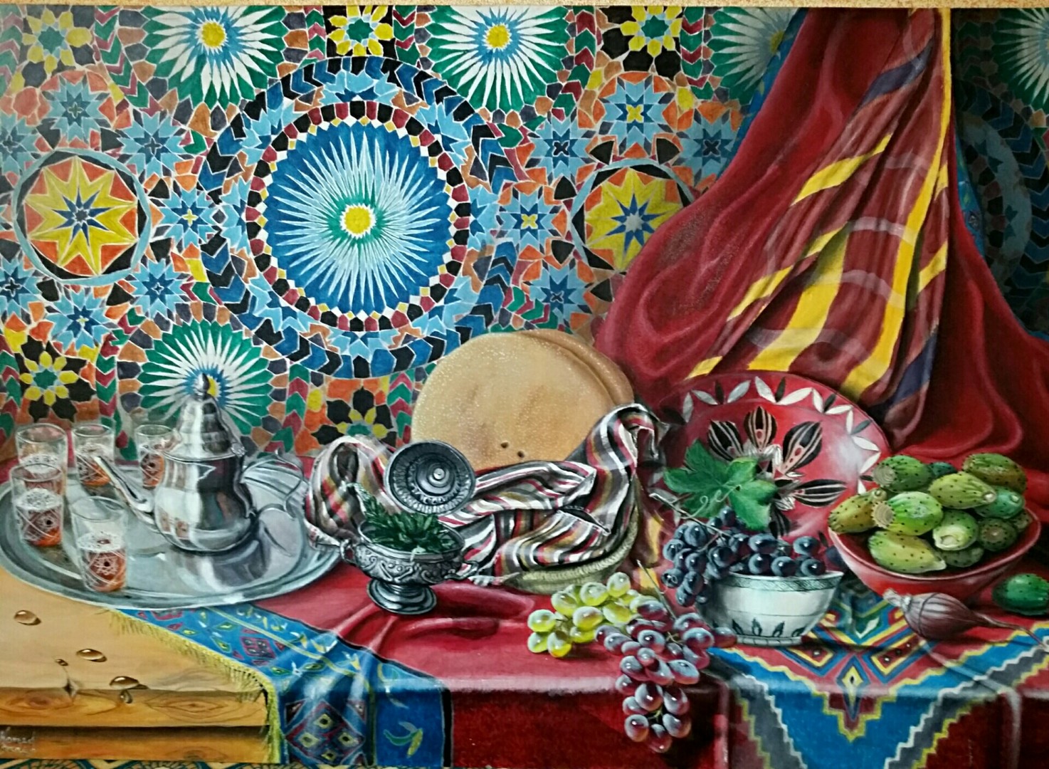 Tableau Traditionnel, Painting by Mohamed Oirdi Artmajeur