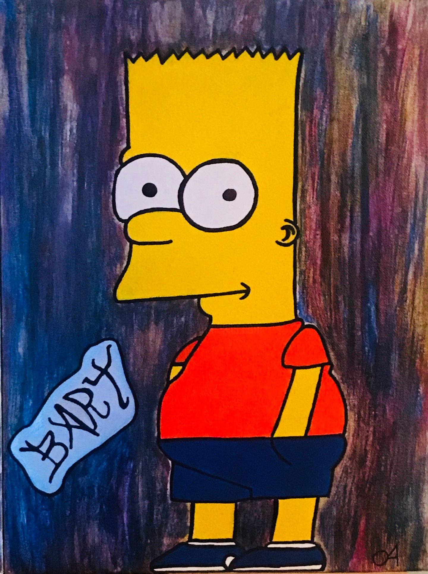 Desenho de Bart Simpson pintado e colorido por Viniiqm o dia 04 de Abril do  2013