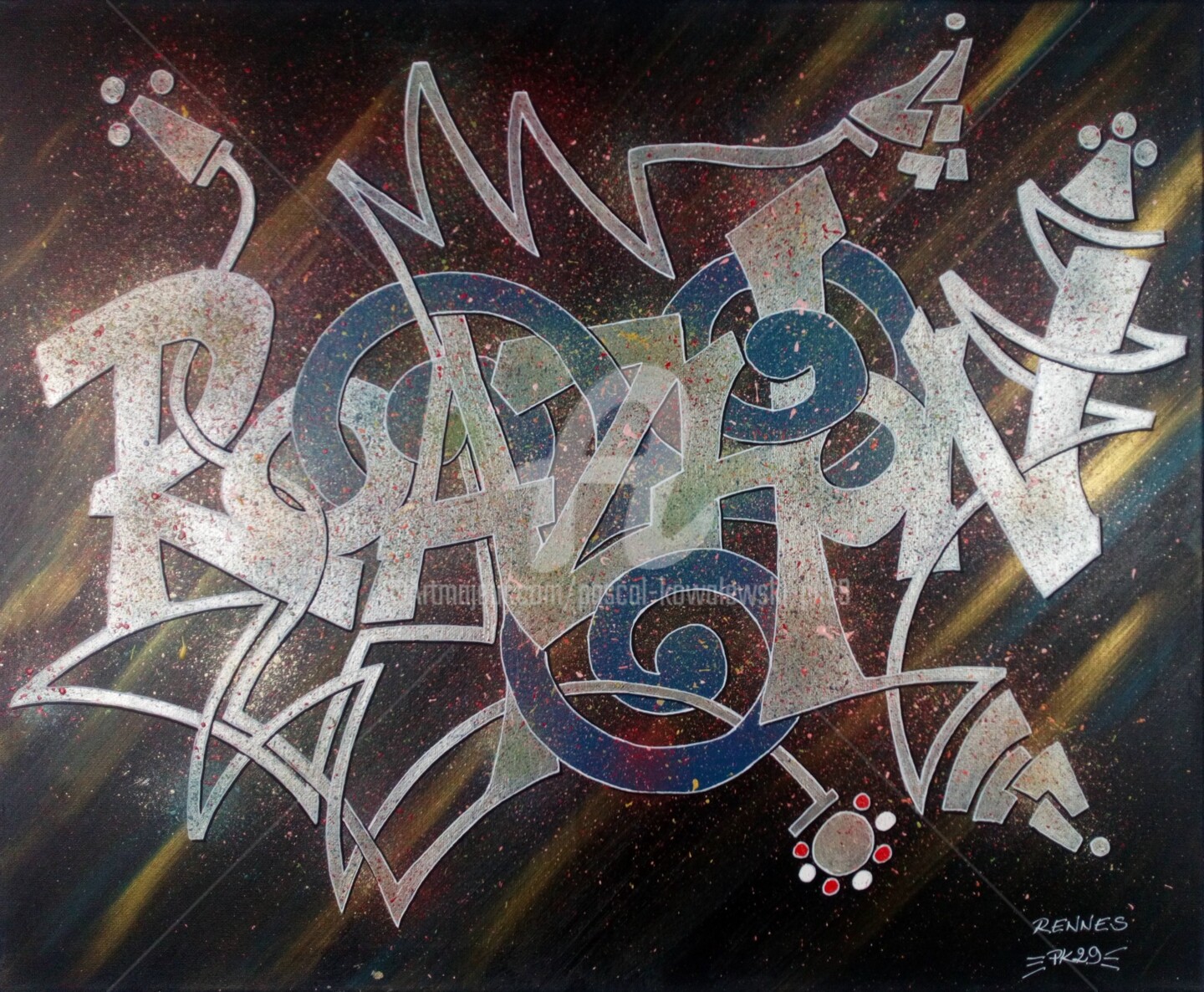 Graffiti Lettre S, Painting by Pascal Kowalewski (PK29)