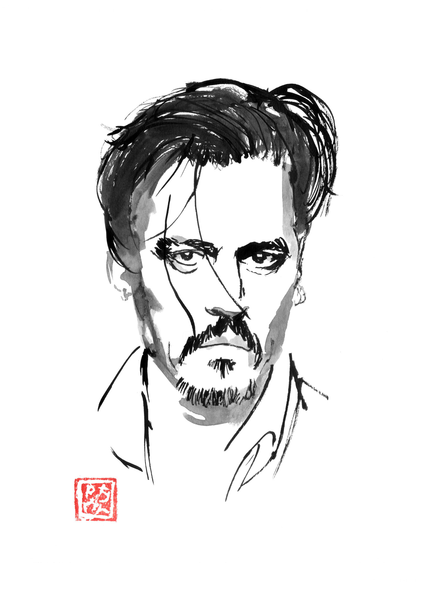 Johnny Depp, Drawing by Péchane | Artmajeur