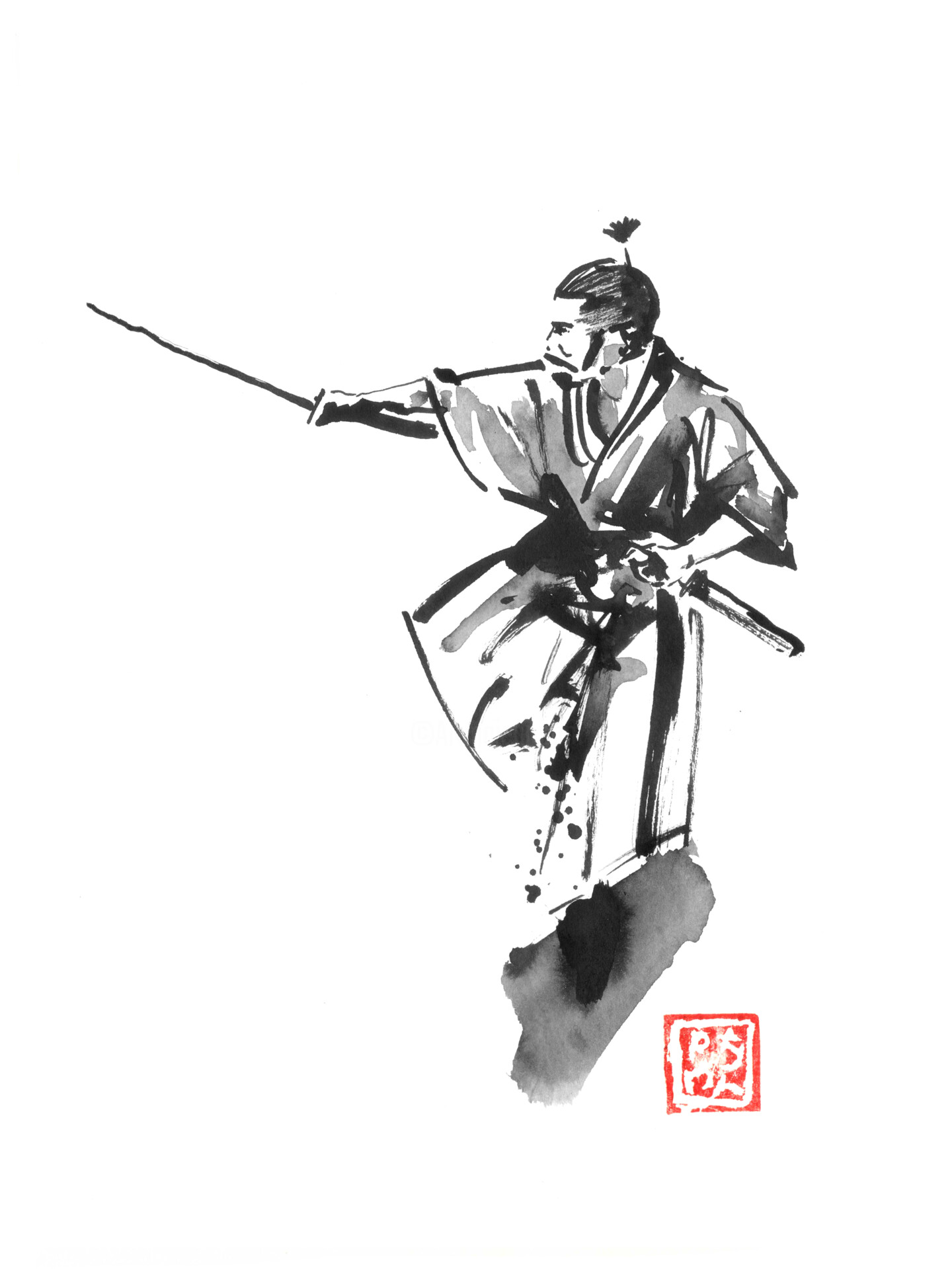 Samurai Position, Dessin par Péchane