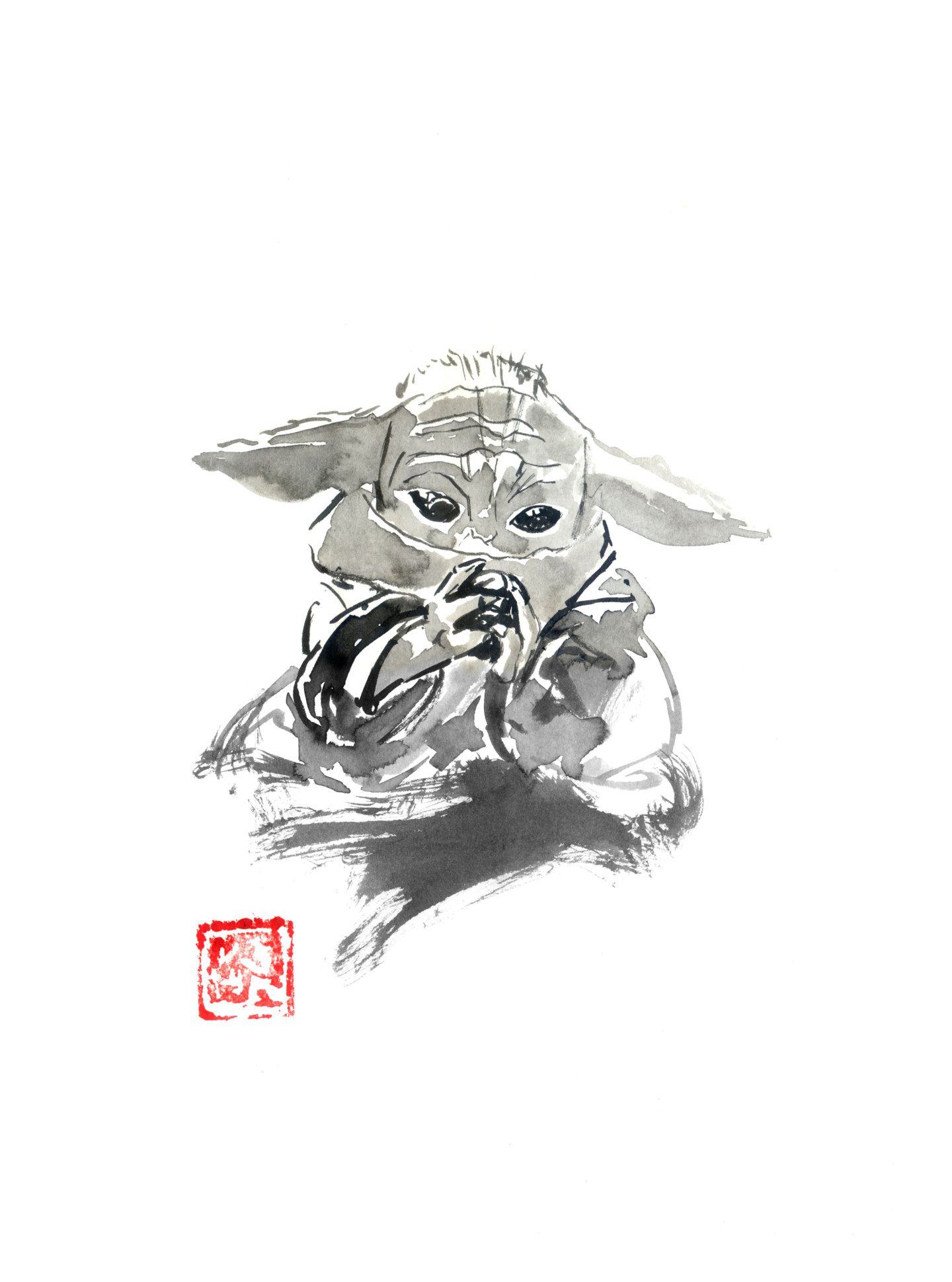 Baby Yoda Drawing By Pechane Artmajeur Baby Yoda Drawing By Pechane Artmajeur