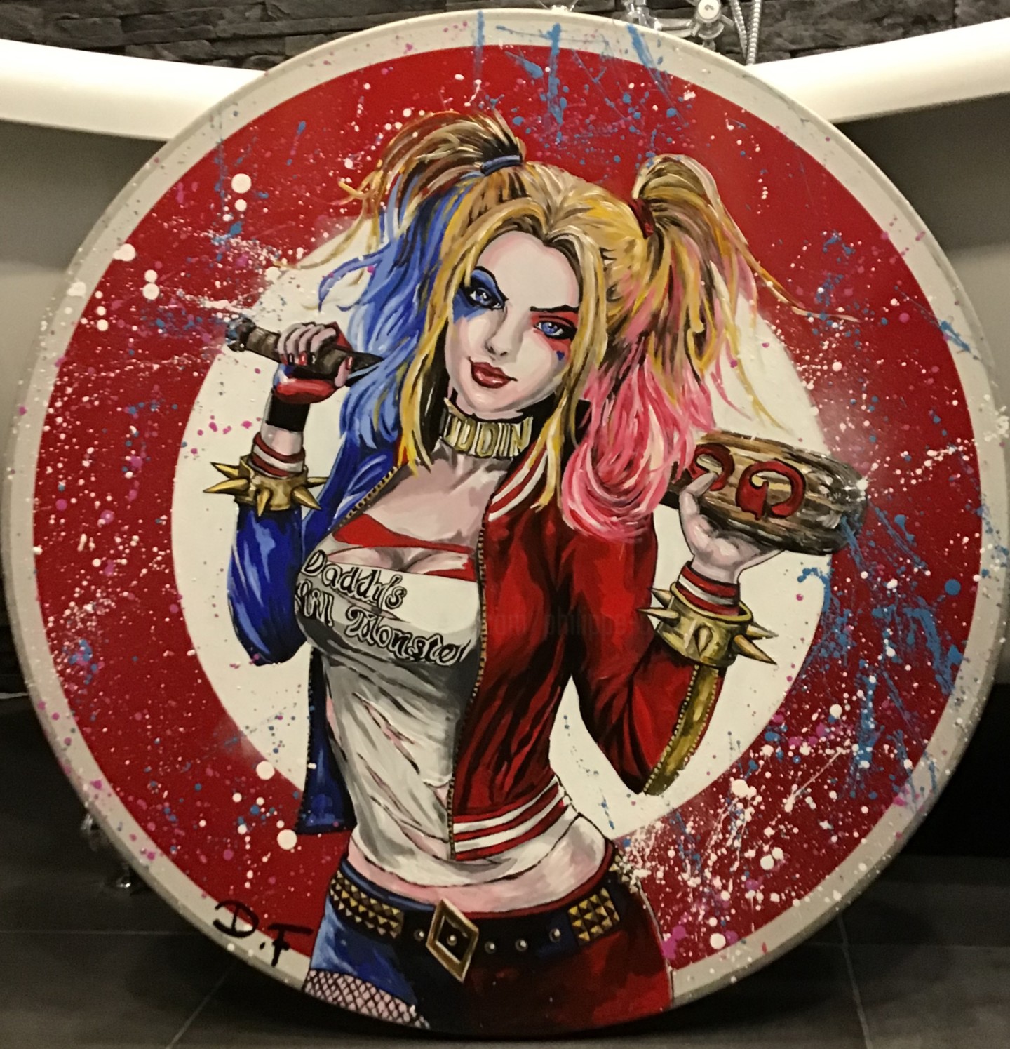 Harley Quinn, Painting by Fabienne Dagnet | Artmajeur