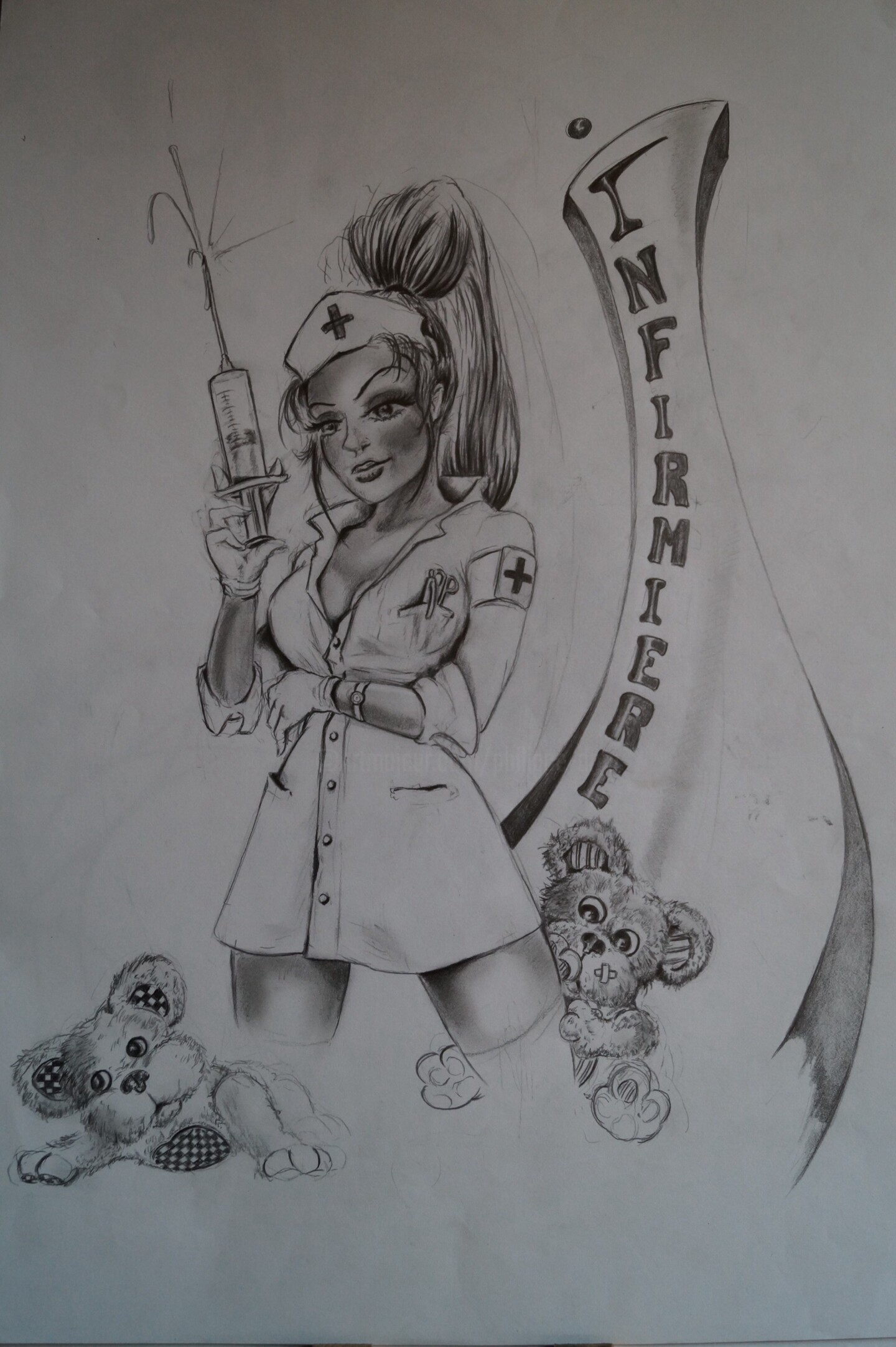 L Infirmiere Dessin Par Philippe Dran Artmajeur L Infirmiere Dessin Par Philippe Dran Artmajeur