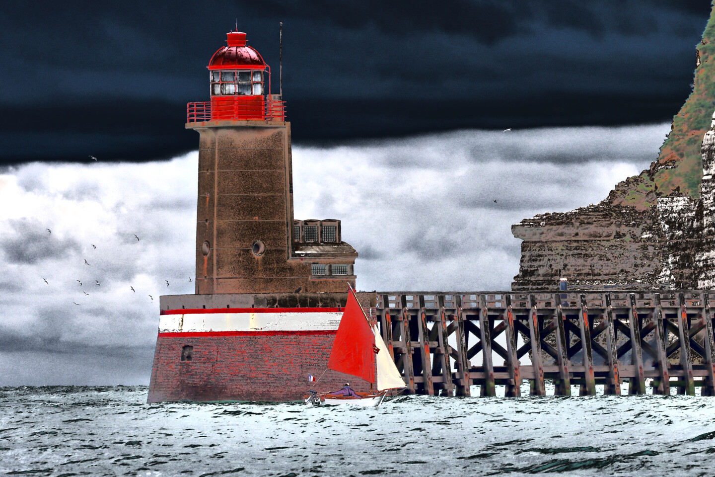 Phare Du Port De Fécamp, Effet Graphique, Photographie par PierreYves