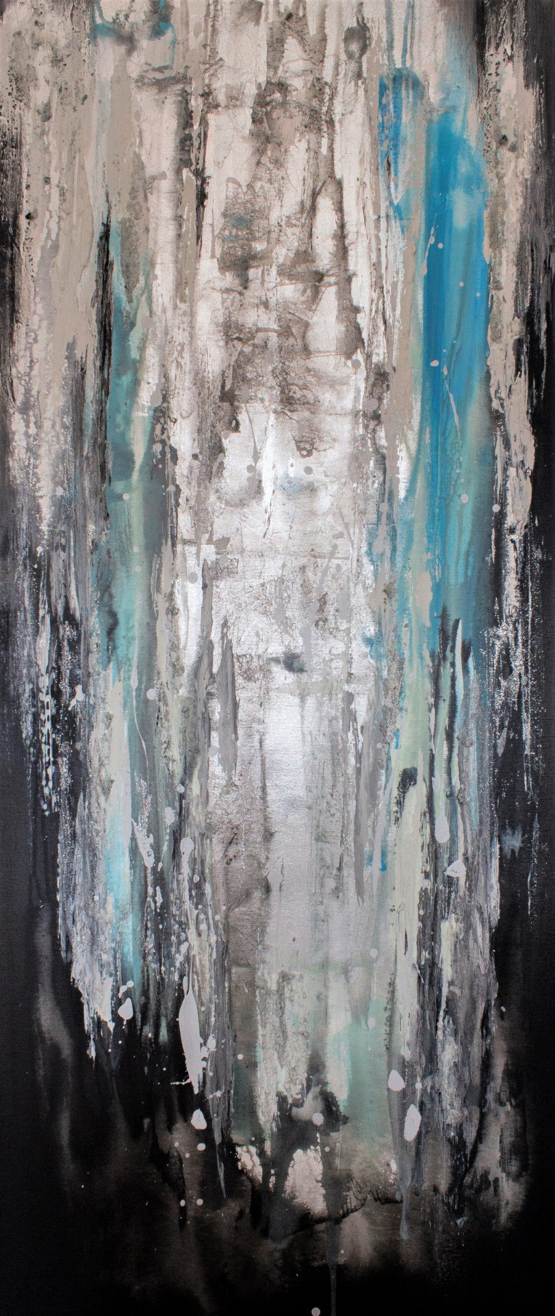 Abstract Silver, Blue And Black /Abstrat, Painting by Mancouto Artmajeur