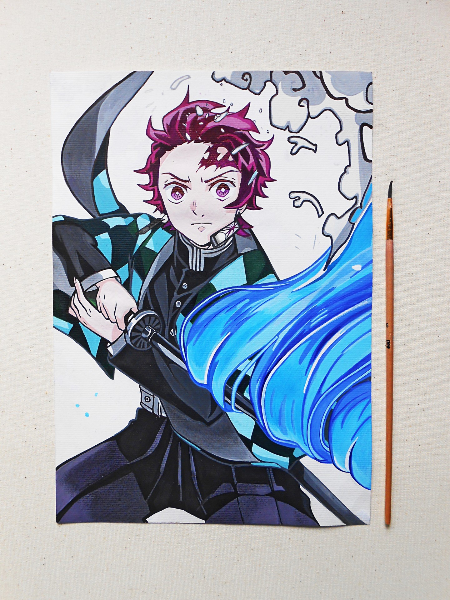 DESENHANDO TANJIROU KAMADO - (Kimetsu no Yaiba - Demon slayer)