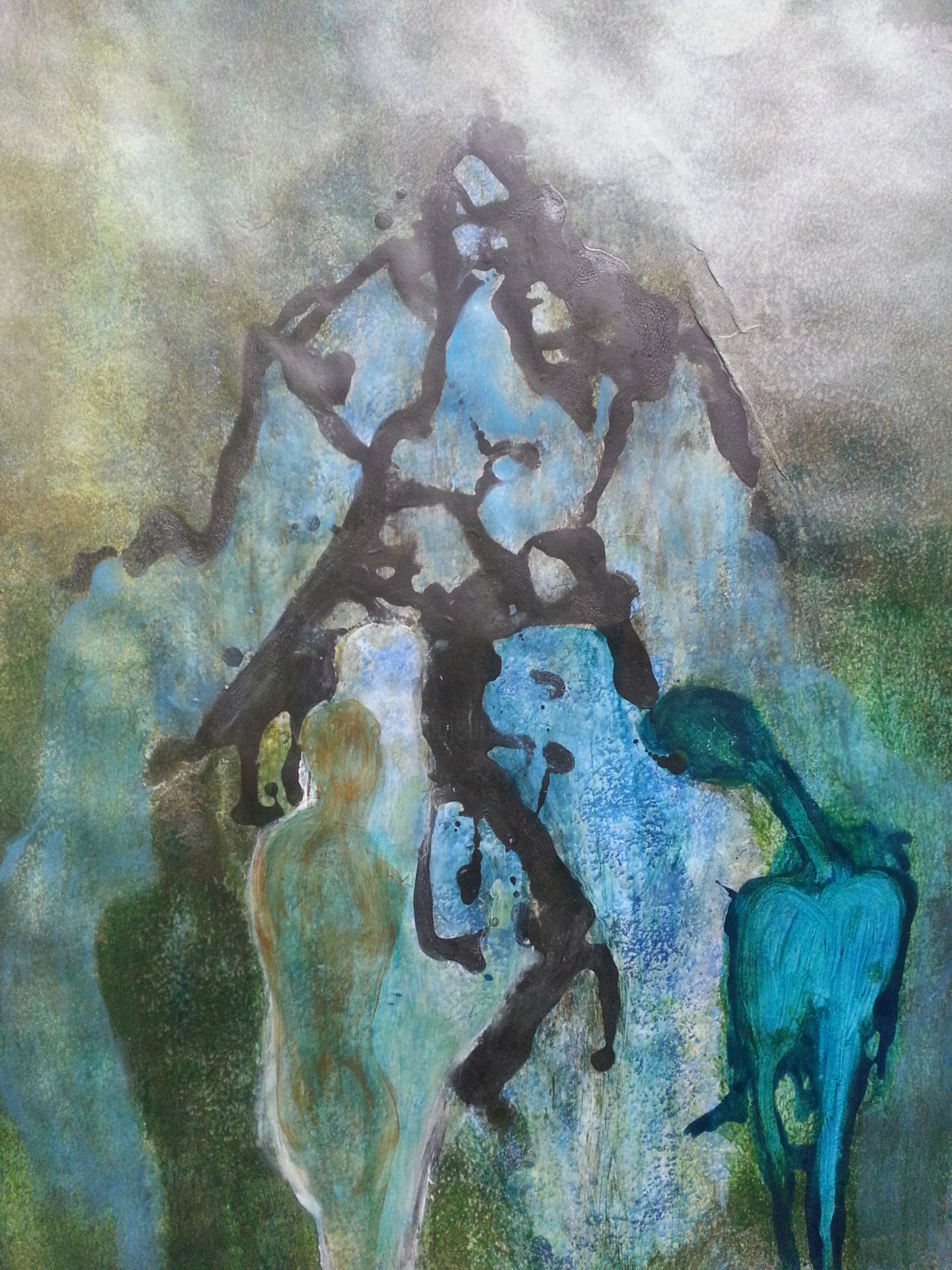 CycleOfRedMoons Apu.jpg, Painting by Rbio Artmajeur