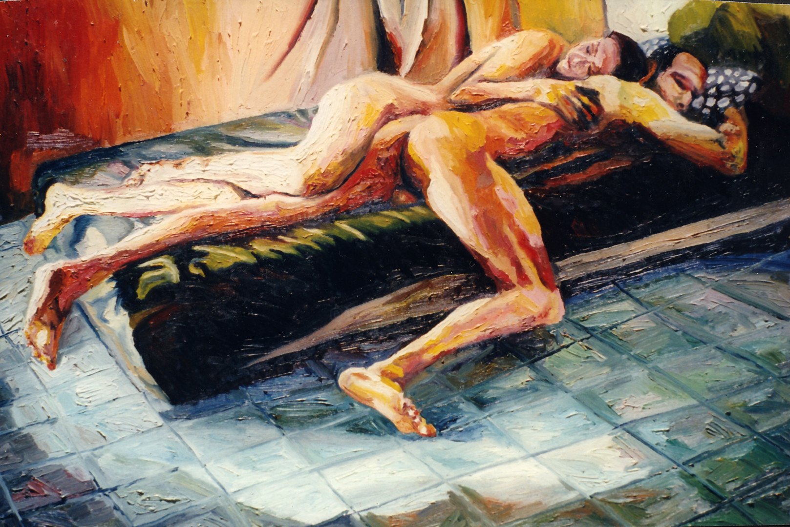 Jeremy Grey Nude Celebration Painting By Todd Cleary Poster