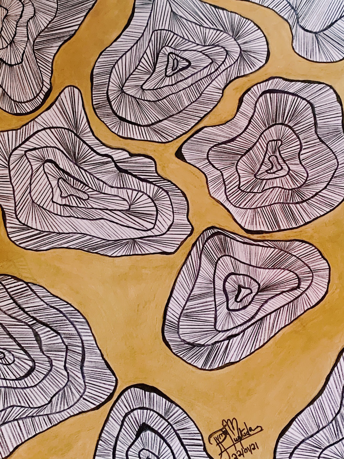 Fleur D’Or Painting by Rym Murtada Artmajeur