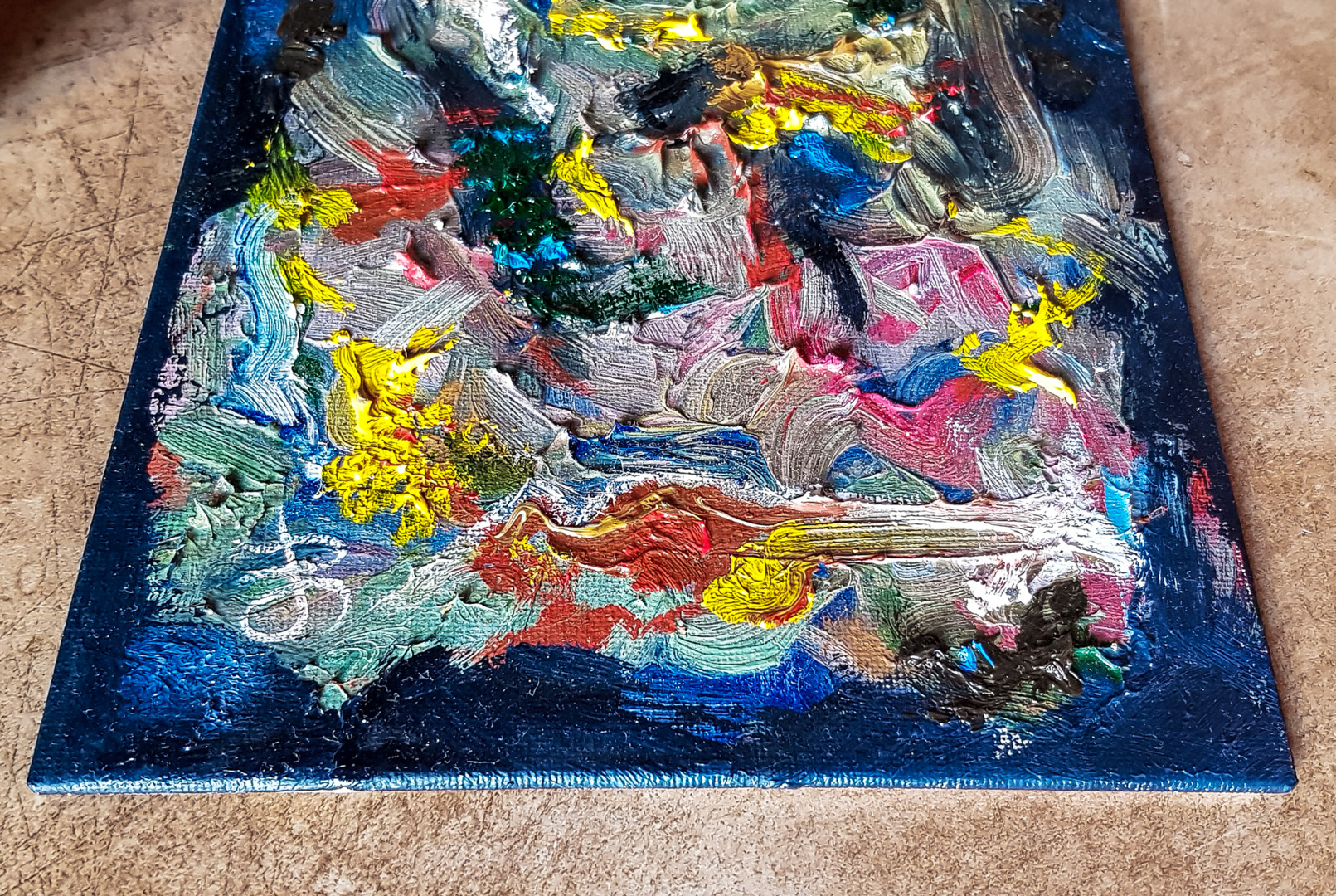 Abstract Textured Impasto Oil Painting., Painting by Retne | Artmajeur