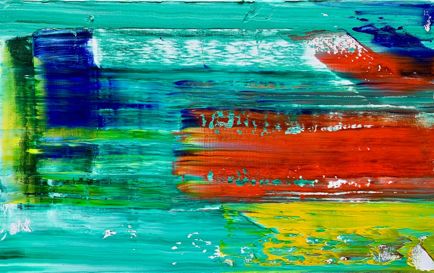 Abstract Oil Painting Rm 867 19, Painting by Rico Mocellin Artmajeur