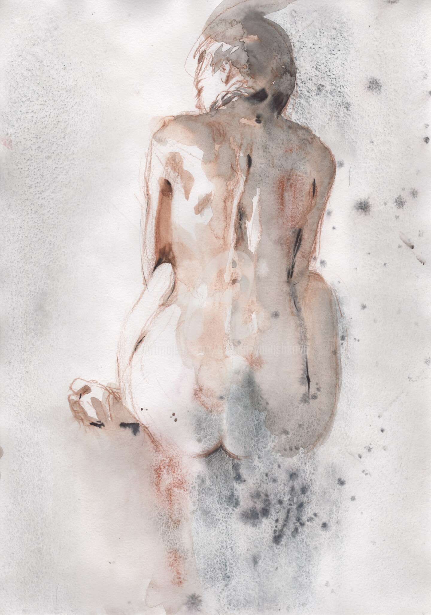 Nude Art #644, Painting by 🇺🇦 Samira Yanushkova Artmajeur