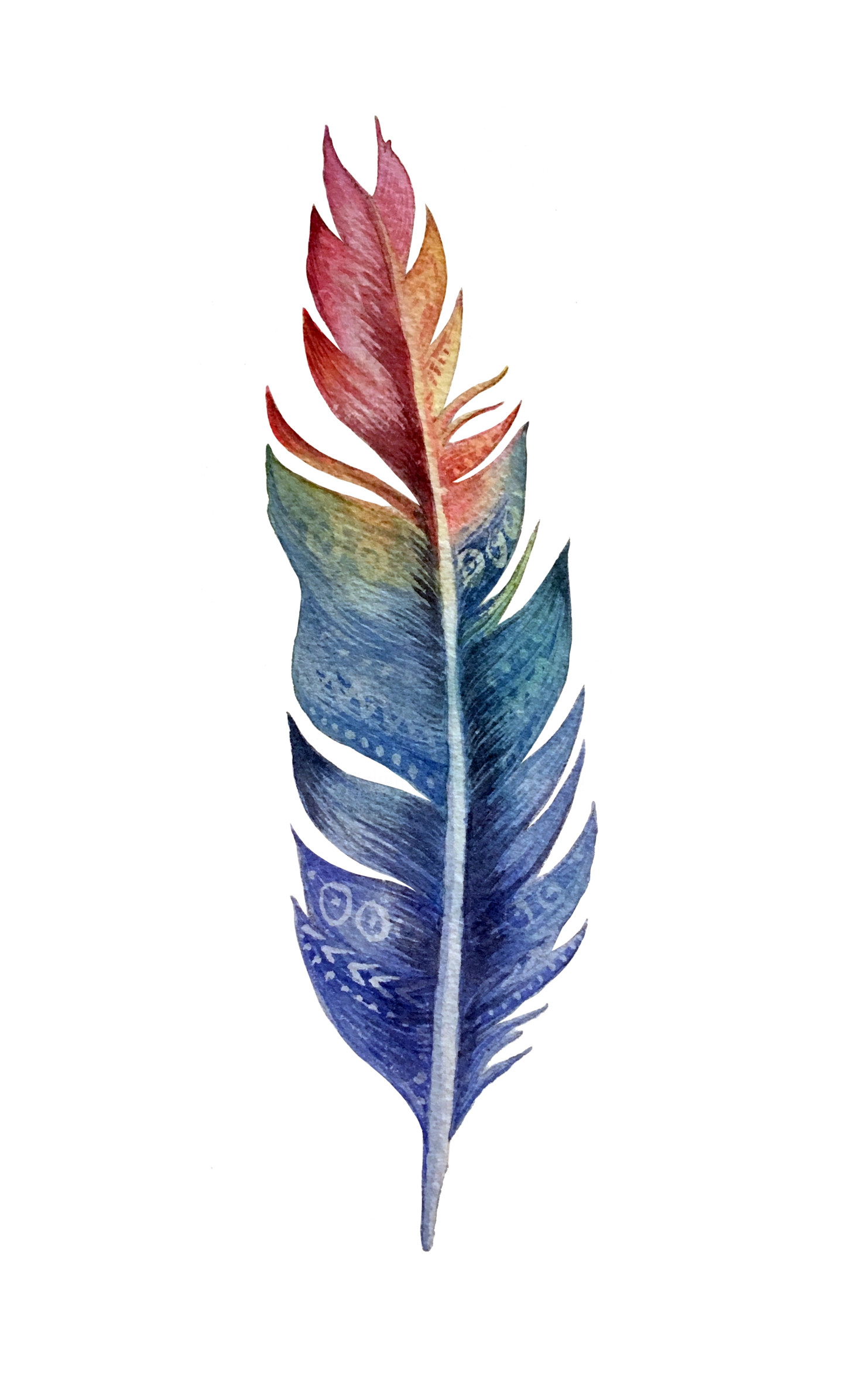 Plume Multicolore.jpg, Painting by Sarah Quarelle
