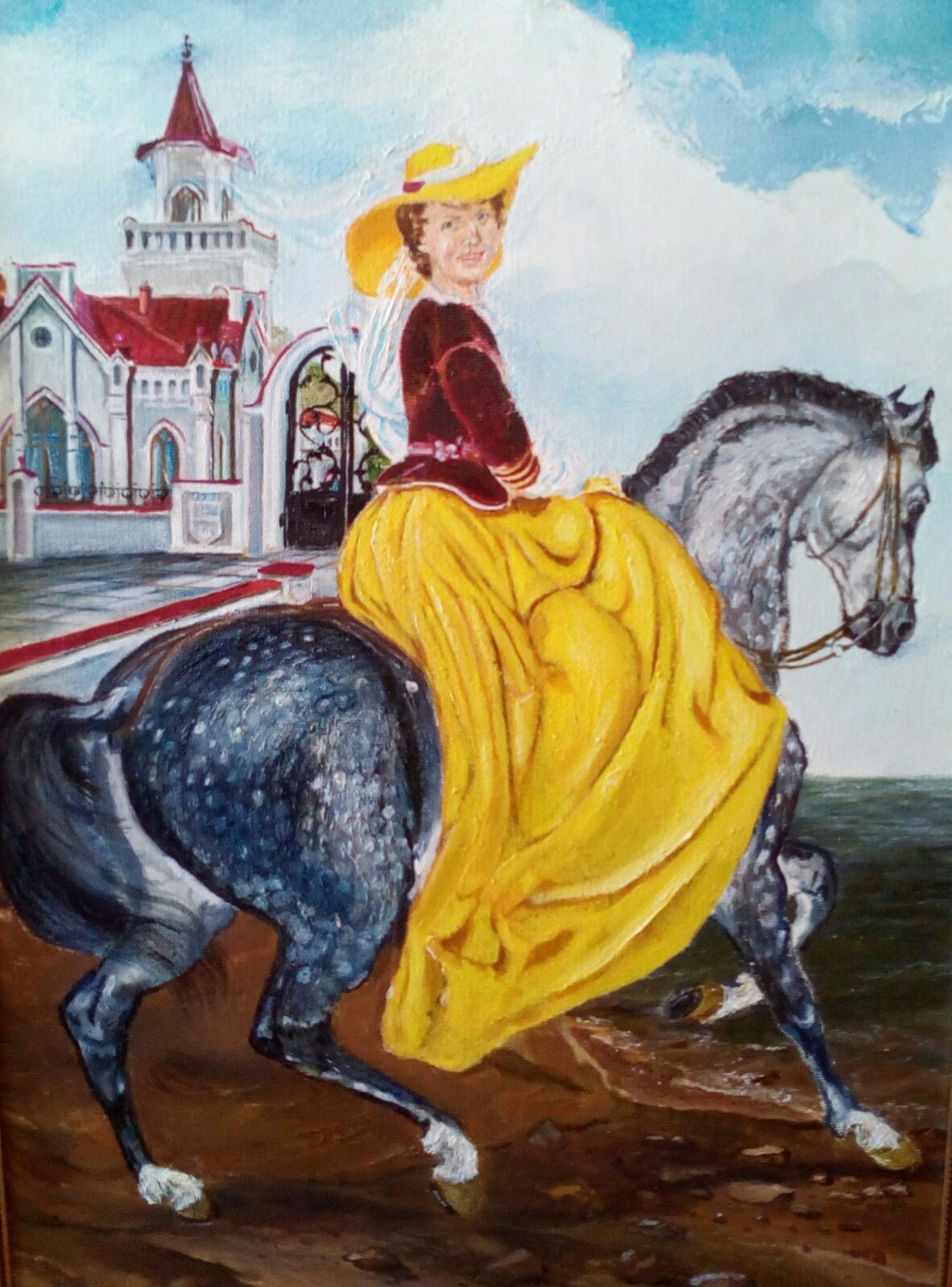 Стиль картины всадница