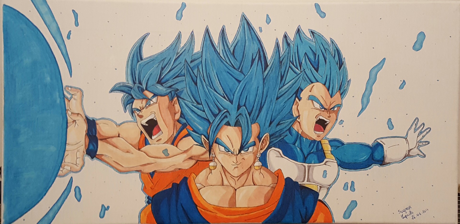 Fusion Goku Vegeta, Dibujo por Seigneur Lupacho | Artmajeur
