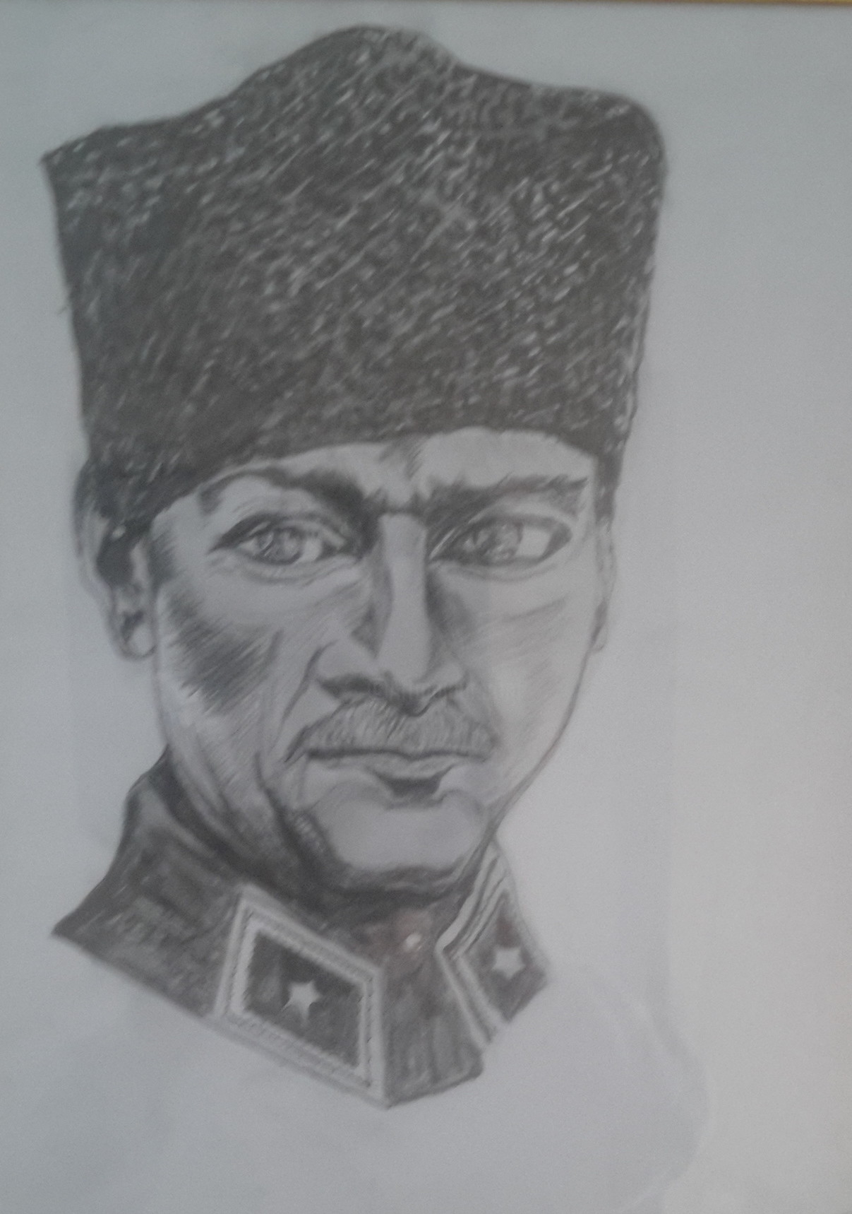 ataturk karakalem resim drawing by