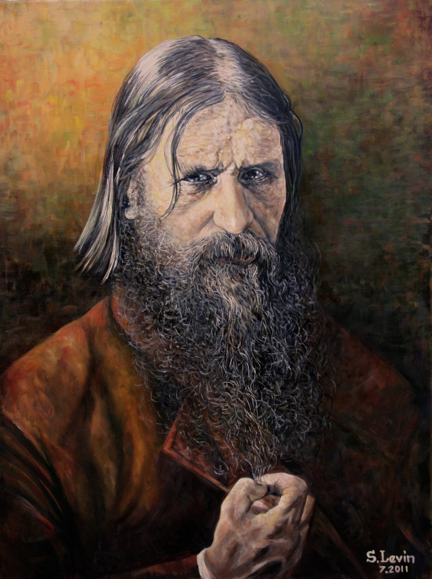 Старец со свечой картина