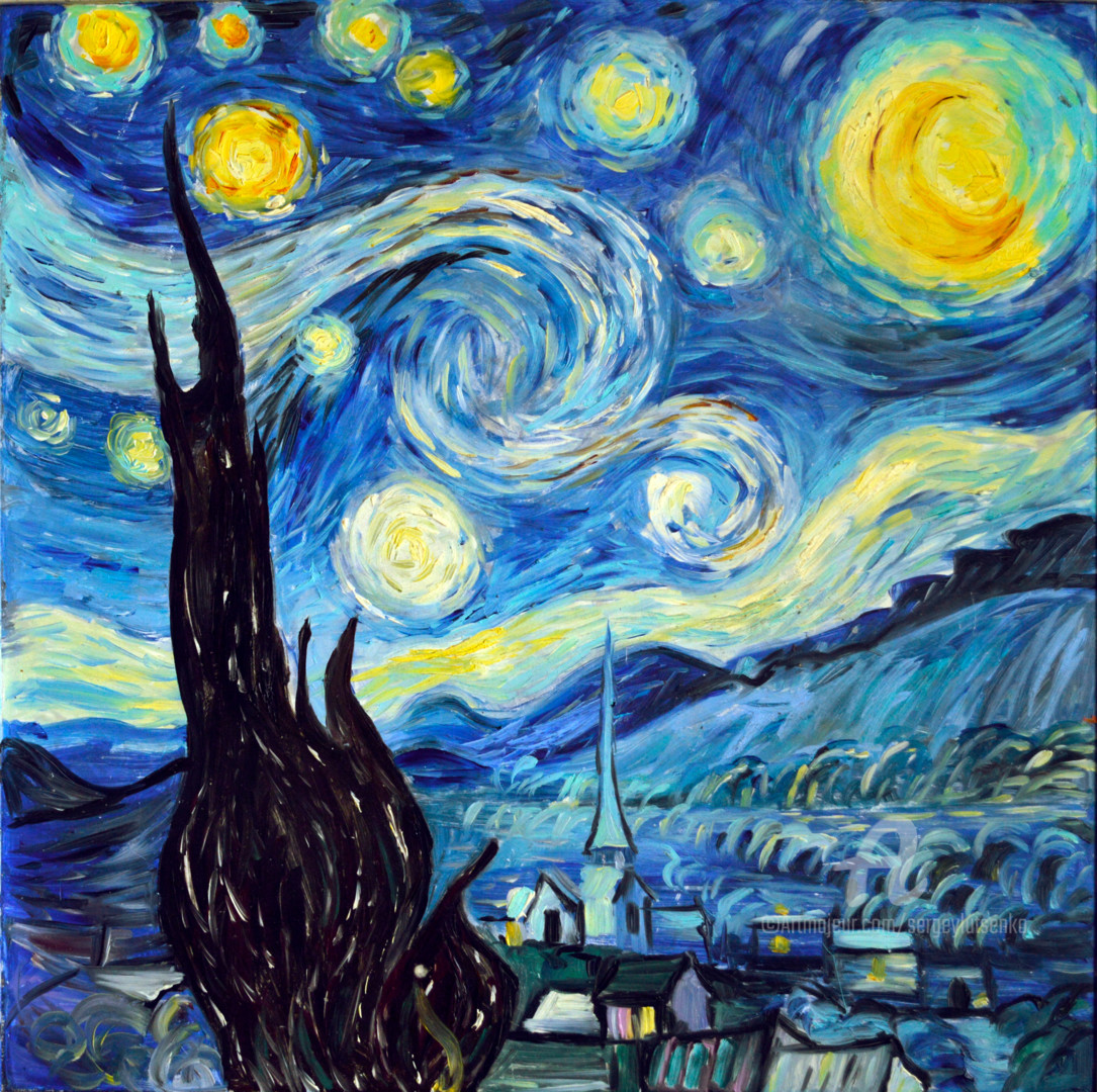 A copy of Starlight night Van  Gogh  Painting by Sergey 