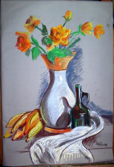 al menos excepto por escolta Flores Amarelas - Pastel Seco, Pintura por Sérgio Lúcio Maria Sérgio |  Artmajeur