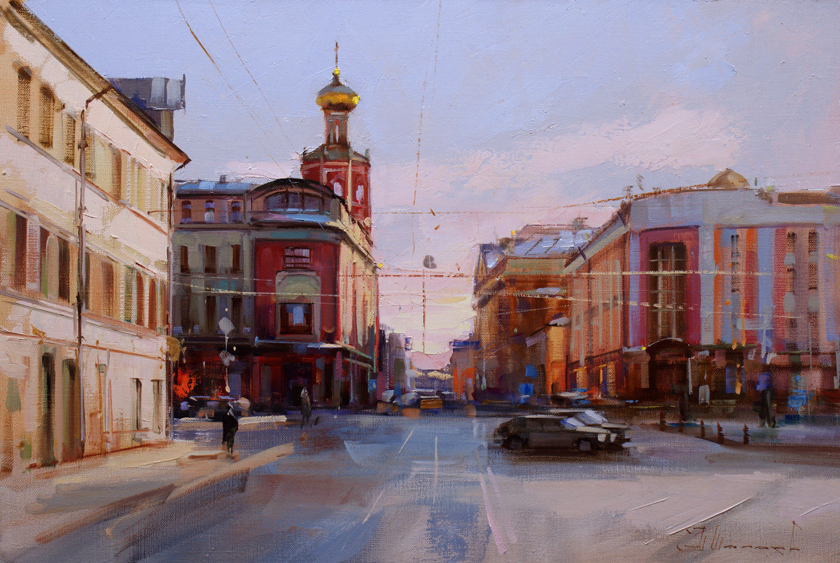 Московская улица картина