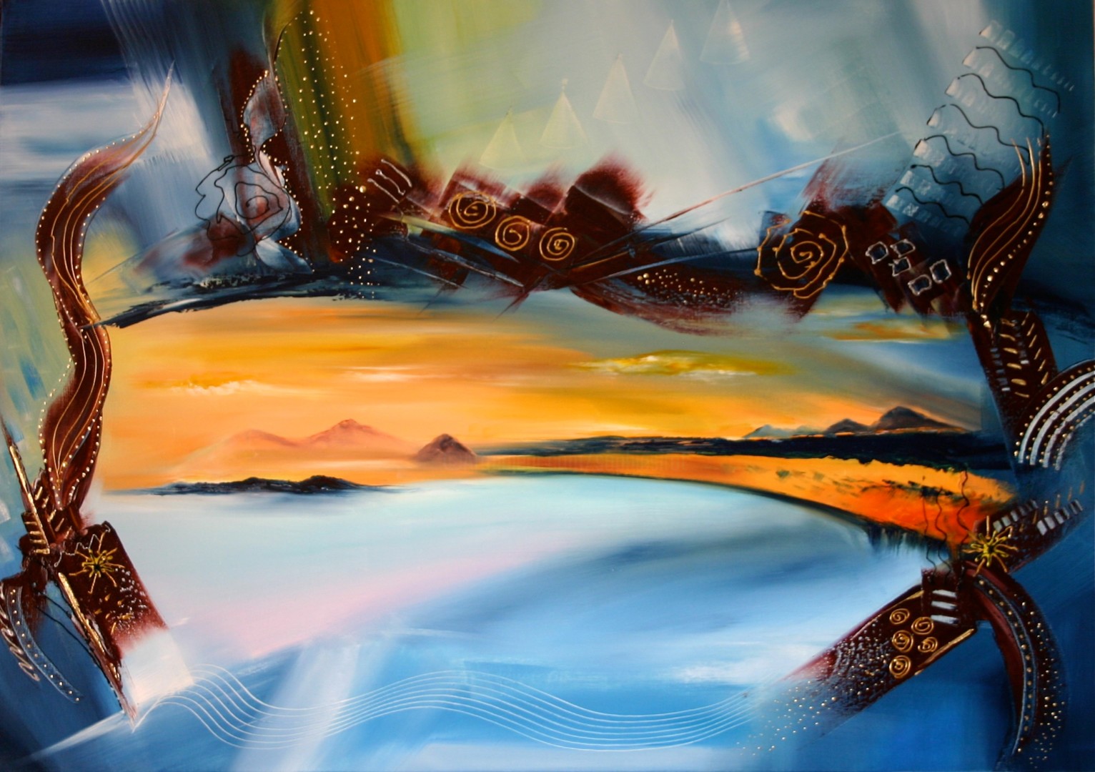 Img-0495-Voyage-A-Travers-Le-Temps-92X65, Peinture par Sophie Sirot  Artmajeur