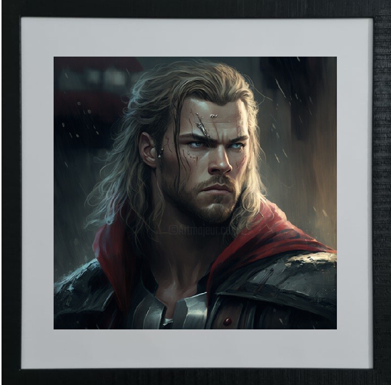 Ator de cinema de Thor Chris Hemsworth Pintura digital americana · Creative  Fabrica