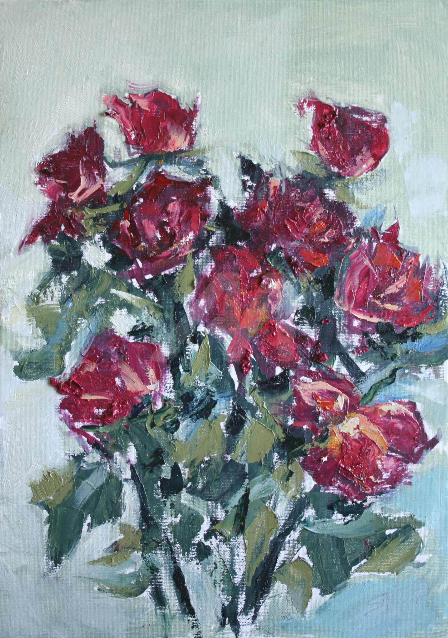 Dry Roses Ii..., Painting by Svetlana Samovarova (SA.LANA) Artmajeur